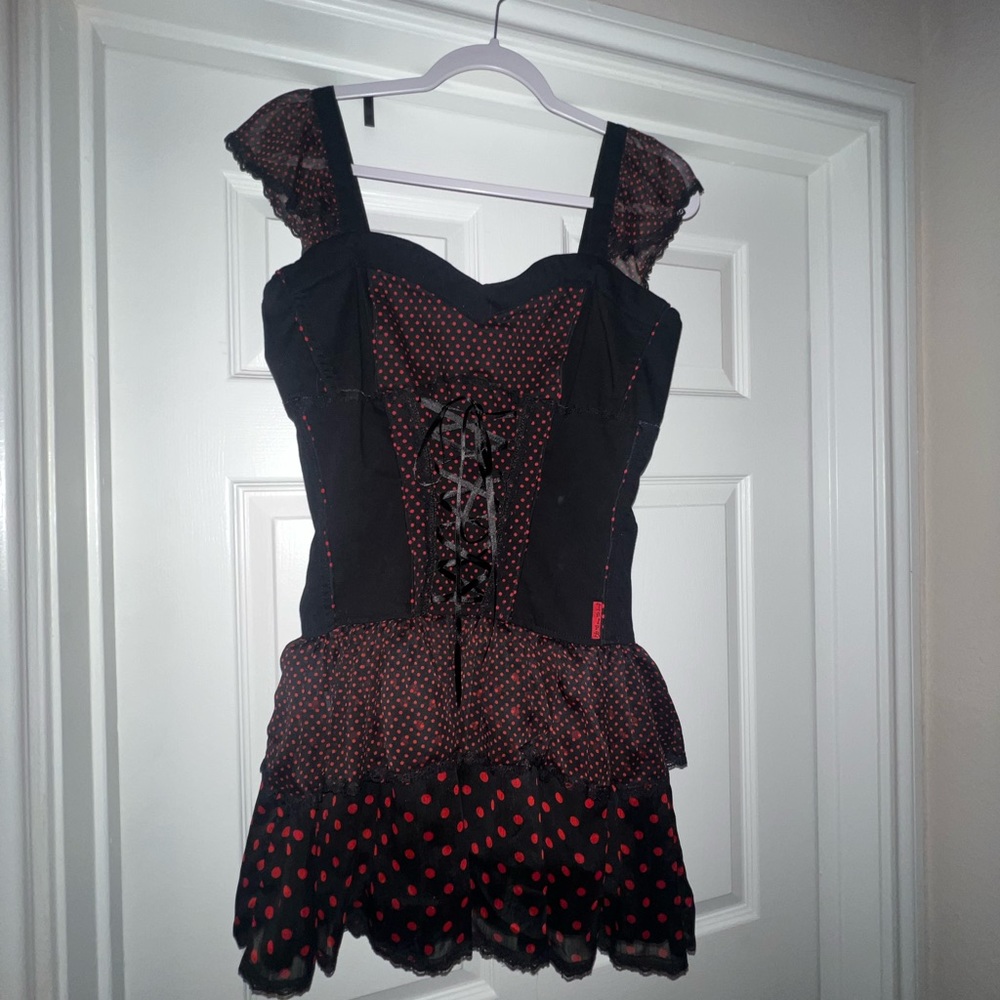 tripp nyc polka dot dress